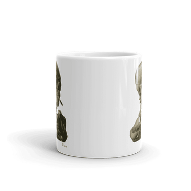 Van Gogh Skull of a Skeleton with Burning Cigarette 1886 Mug-1